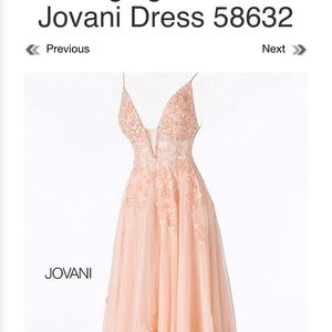 Jovani Peach Prom Dress Style #58632